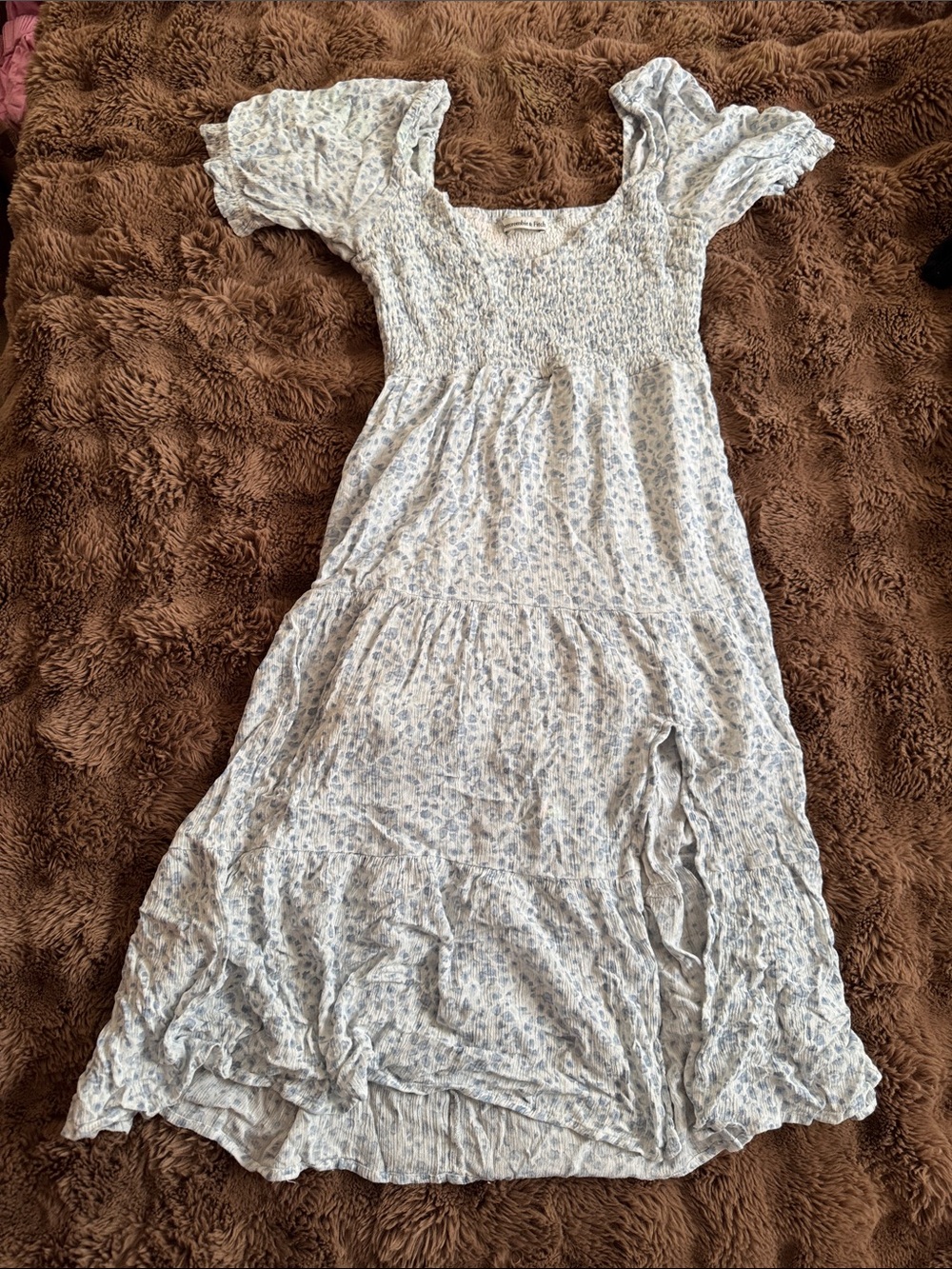 Floral Maxi Dress in Light Blue